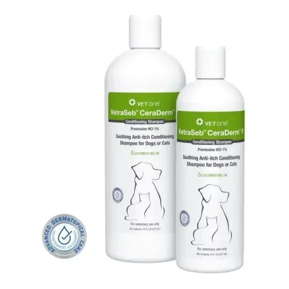 Vet One Vetraseb P Ceraderm Anti-Itch Conditioning Shampoo (old Vetraseb P)