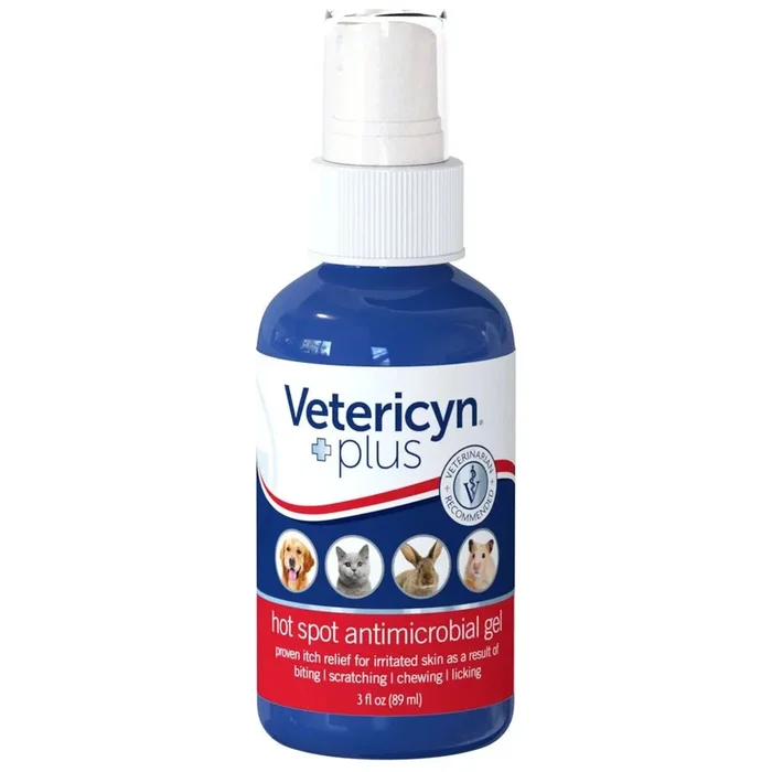 Vetericyn Plus Hot Spot Antimicrobial Gel All Animals 3 oz.