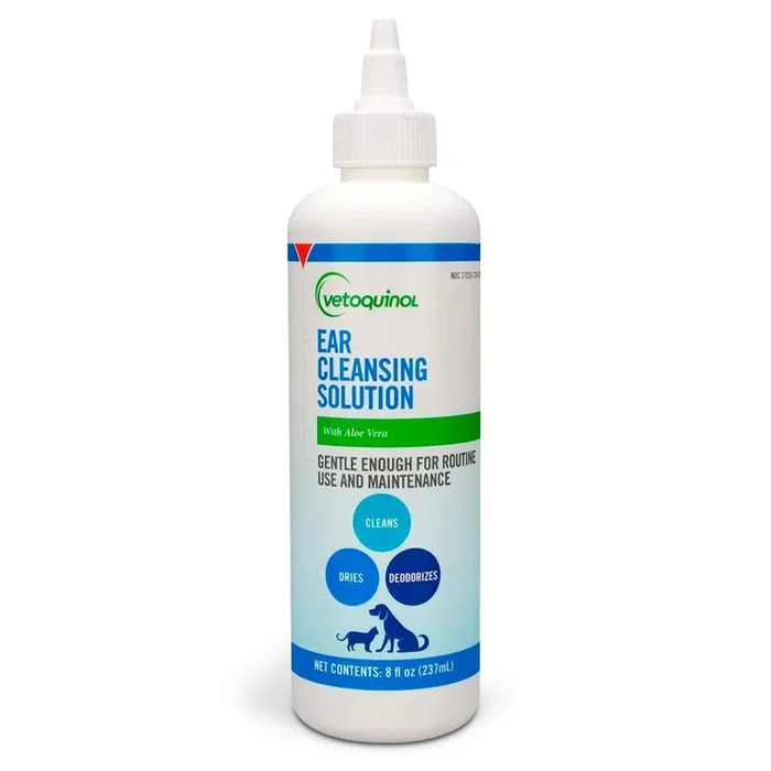 Vetoquinol Ear Cleansing Solution with Aloe for Dogs & Cats