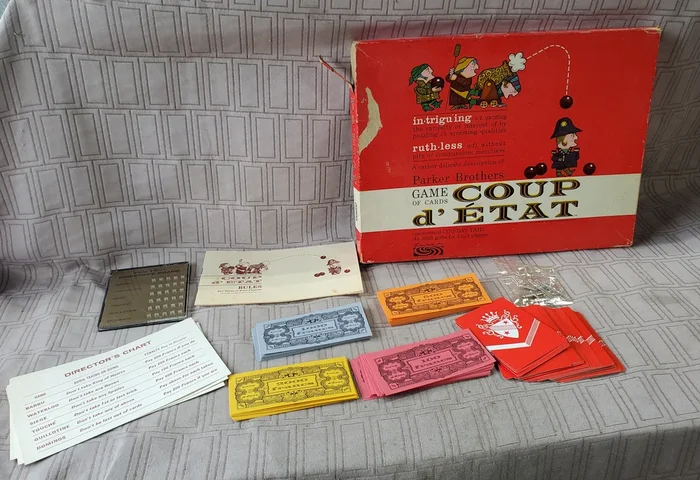 Vintage 1966 Parkers Brother Game of Cards Coup d’Etat