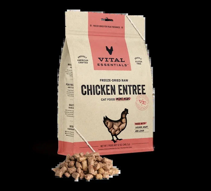 Vital Essentials Freeze-Dried Raw Chicken Entree Mini Nibs Cat Food