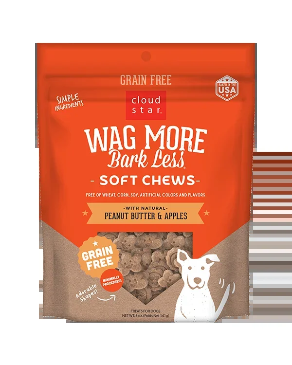 Wag More Bark Less Soft & Chewy Dog Treats: Peanut Butter 5oz