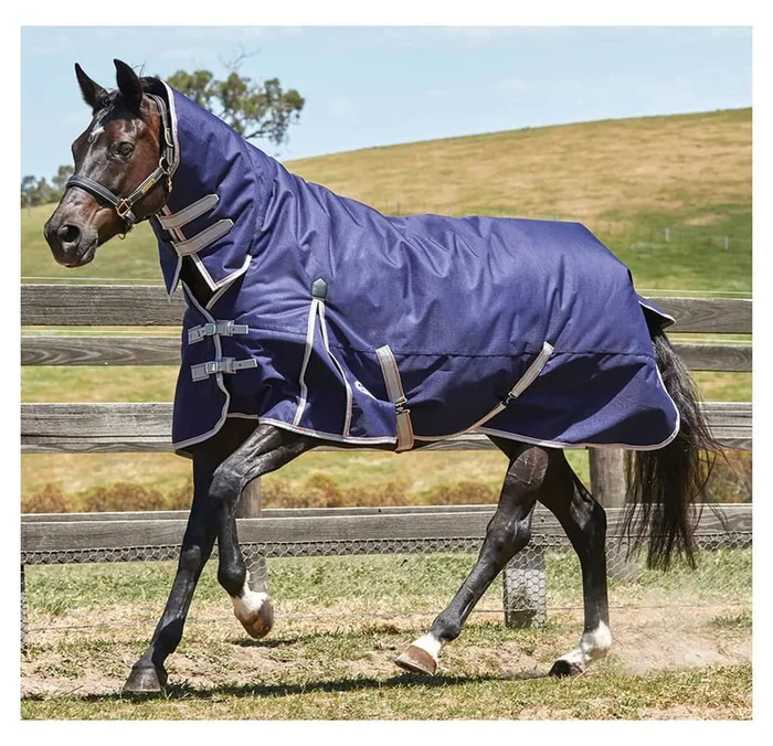 WeatherBeeta ComFiTec Essential Combo Neck Medium Weight Horse Blanket, 1200D, 220 Gram
