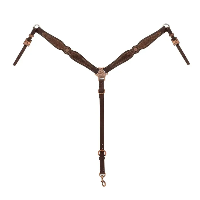 Weaver Western Floral Scalloped Leather Breast Collar for Horses