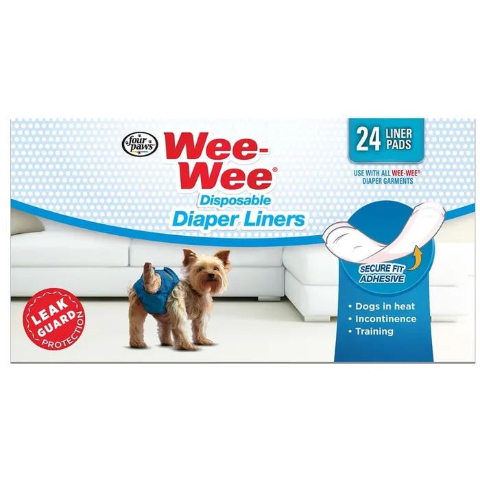 Wee-Wee Dog Diaper Garment Pads, 24 Count