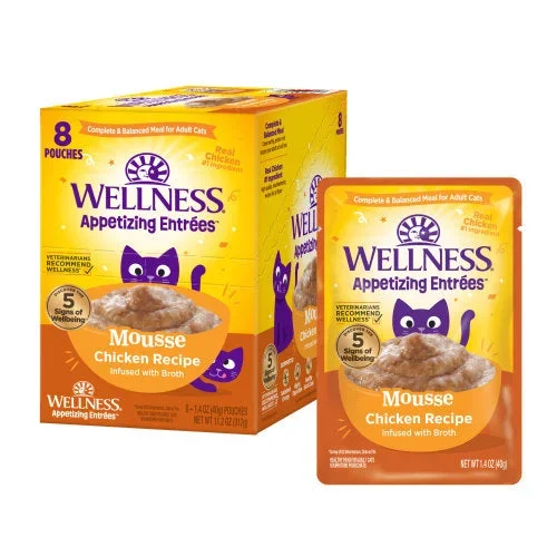 Wellness Appetizing Entrees Mousse Chicken Recipe Wet Cat Food, 1.4-oz