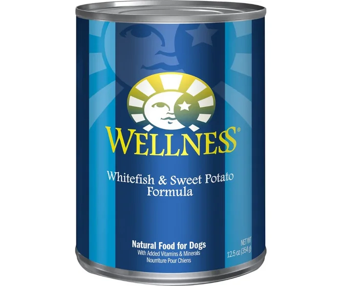Wellness, Complete Health – All Breeds, Adult Dog Whitefish & Sweet Potato Formula Canned Dog Food