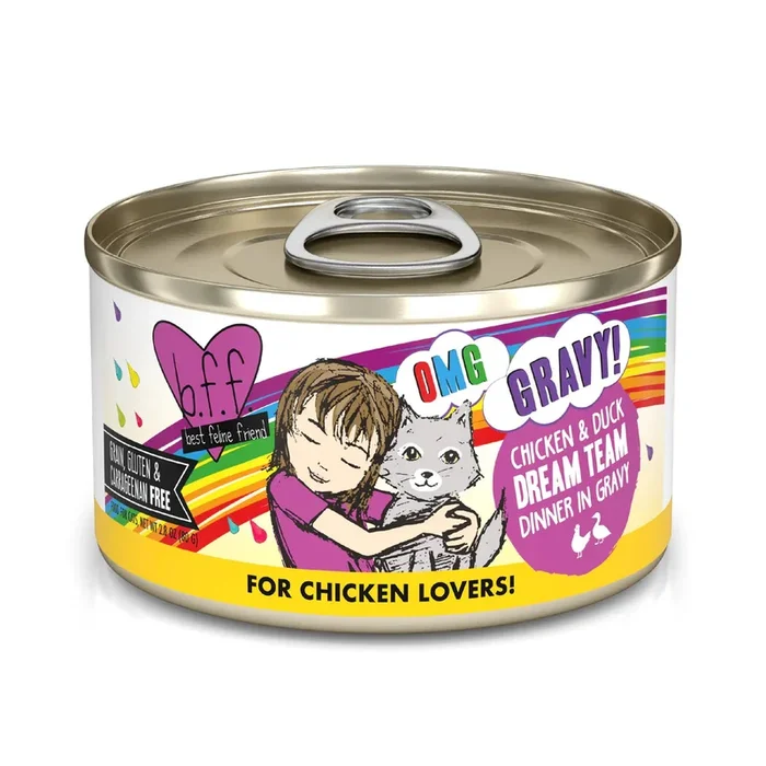 Weruva BFF OMG Gravy Chicken & Duck Dream Team Dinner in Gravy Wet Cat Food