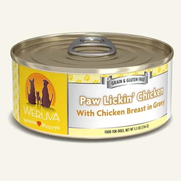 Weruva Classics Paw Lickin’ Chicken with Chicken Breast in Gravy Wet Dog Food