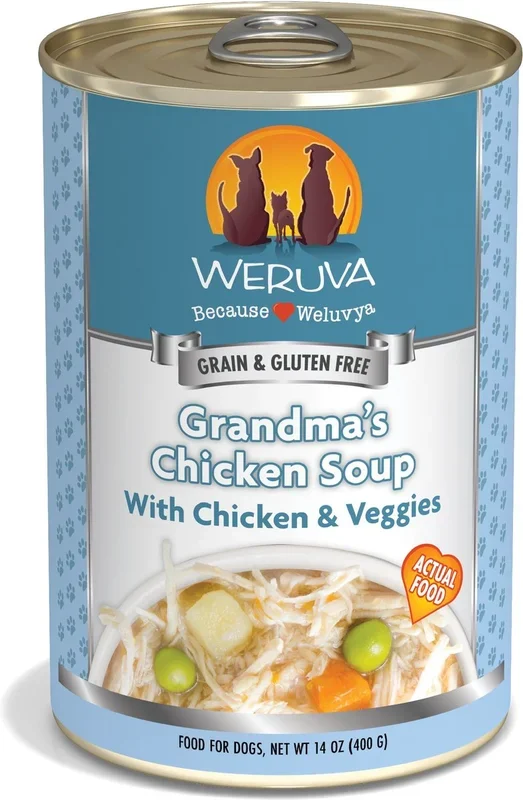 Weruva Dog Grandma’s Chicken Soup with Chicken & Veggies Grain-Free Canned Food