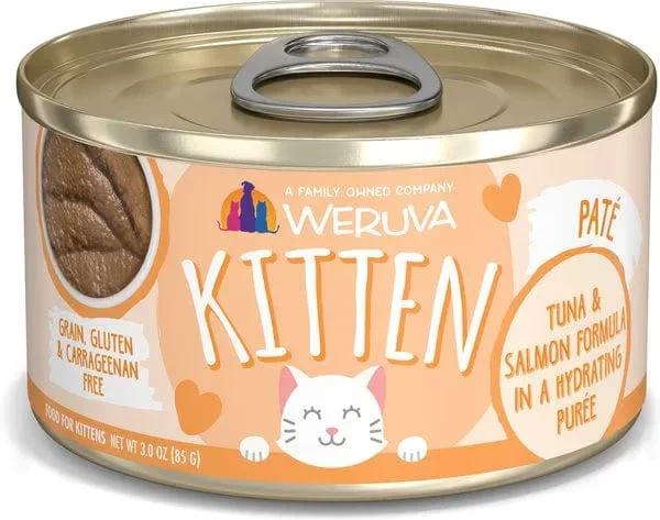 Weruva Kittten Pate Tuna & Salmon Formula in a Hydrating Puree Canned Cat Food