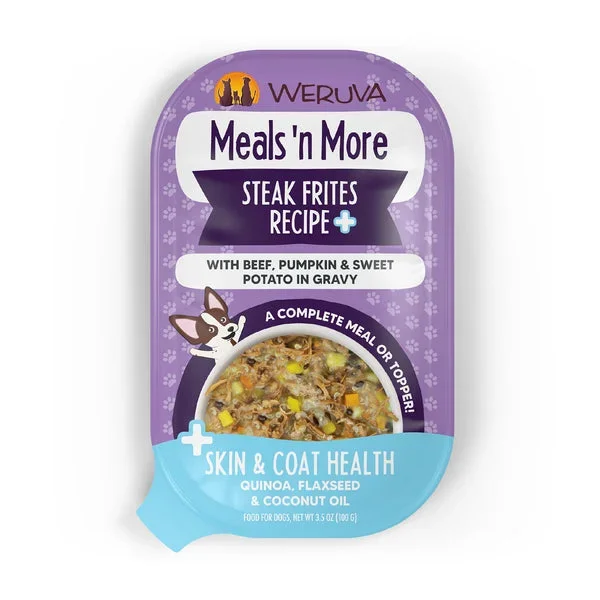 Weruva Meals ‘n More Steak Frites Recipe Plus with Beef, Pumpkin & Sweet Potato in Gravy Dog Food