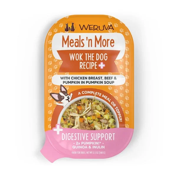 Weruva Meals ‘n More Wok The Dog Recipe Plus with Chicken Breast, Beef & Pumpkin in Pumpkin Soup