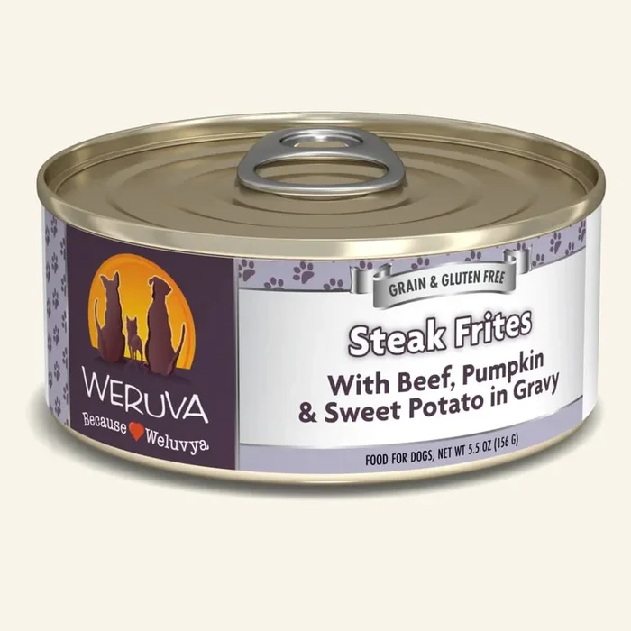 Weruva Steak Frites with Beef, Pumpkin & Sweet Potato in Gravy Dog Food