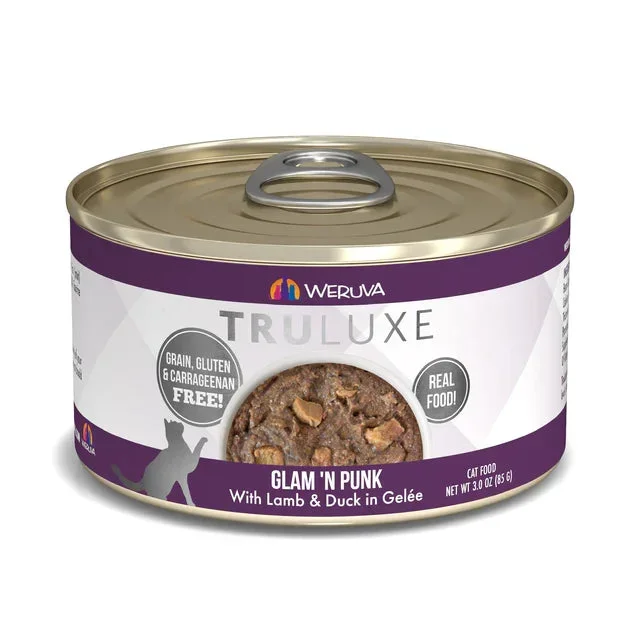 Weruva Truluxe Glam ‘N Punk Lamb & Dick in Gelee, Wet Cat Food, 3-oz Case of 24