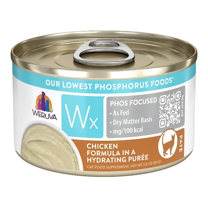 Weruva Wx Phos Focused Grain Free Chicken in Hydrating Puree Formula Wet Cat Food 3oz