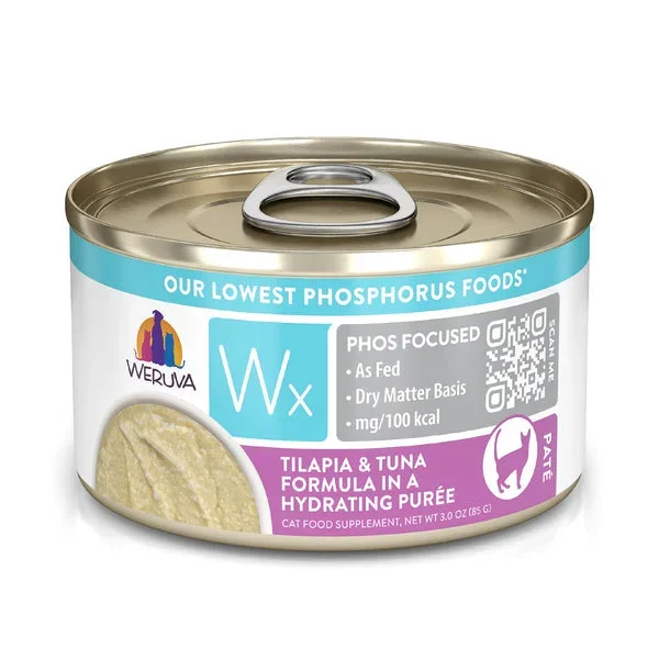 Weruva Wx Phos Focused Tilapia & Tuna Formula in a Hydrating Purée Cat Food