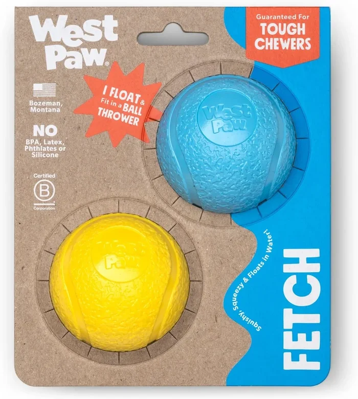 West Paw Boundr Ball 2-Pack Dog Toy Ball