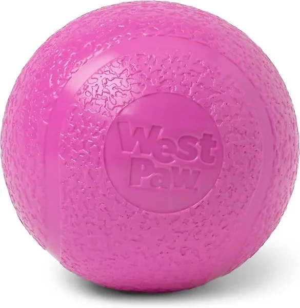 West Paw Boundr Ball Dog Fetch Chew Toy in Hot Pink