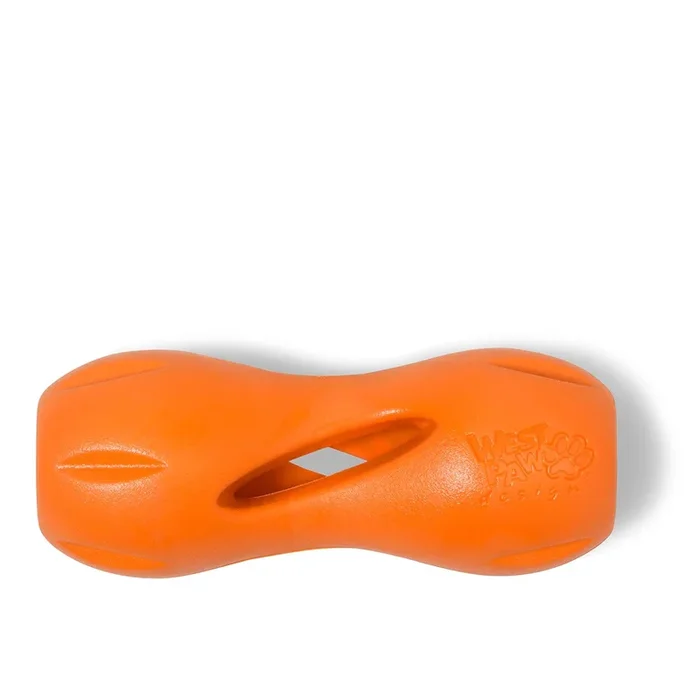 West Paw Qwizl Dog Toy Large Tangerine