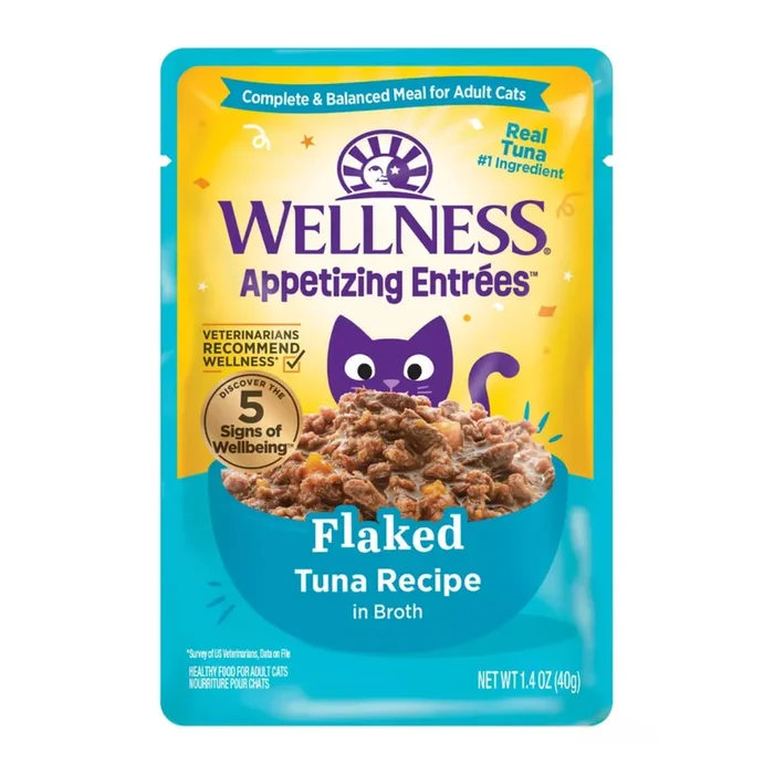 Wet Cat Food – Appetizing Entrées – Flaked Tuna Recipe in Broth – Adult