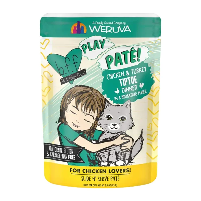 Wet Cat Food – BFF PLAY SNS Paté – Tiptoe – Chicken & Turkey Dinner in a Hydrating Purée
