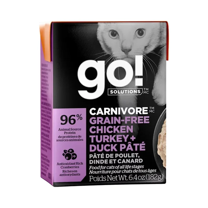 Wet Cat Food – CARNIVORE – Grain Free Chicken, Turkey + Duck Pâté