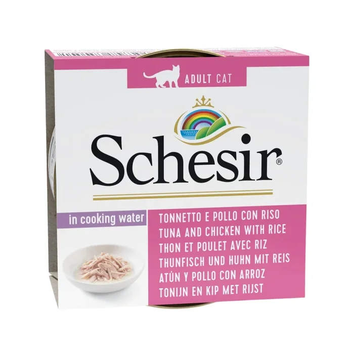 Wet Cat Food Topper – IN COOKING WATER – Tuna & Chicken with Rice – 85 g