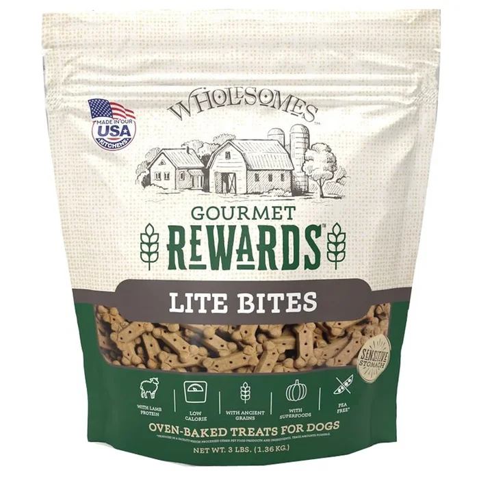 Wholesomes Gourmet Rewards Lite Bites Dog Treats – 3lb Bag