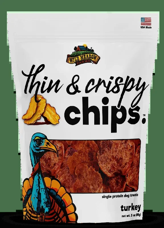 Wild Meadow Farms Thin & Crispy Chips Turkey Single Protein Dog Treats