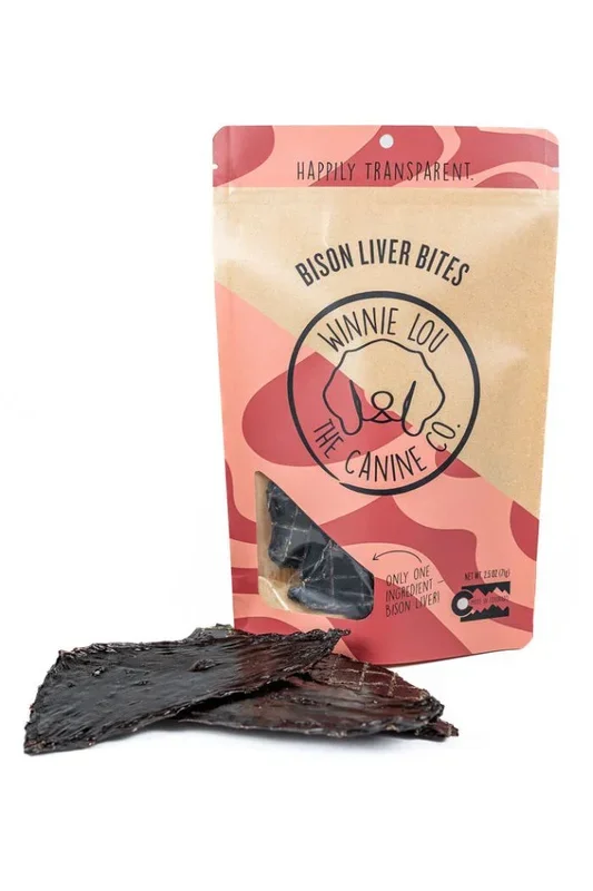Winnie Lou Bison Liver Bites Dog Treats