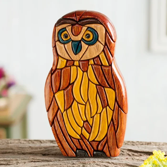 Wise Owl Ishpingo Wood Sculpture