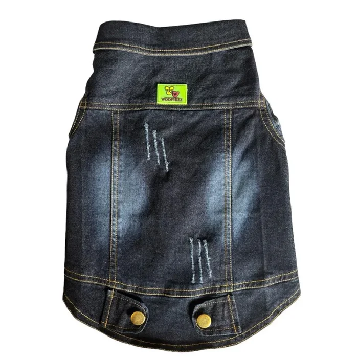 Woofiezz Denim Jackets for Dogs and Cats (Blue)