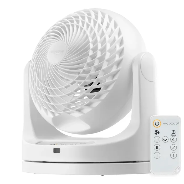 WOOZOO® Macaron Fan Large – Horizontal Oscillation, 360° Vertical Tilt, Remote