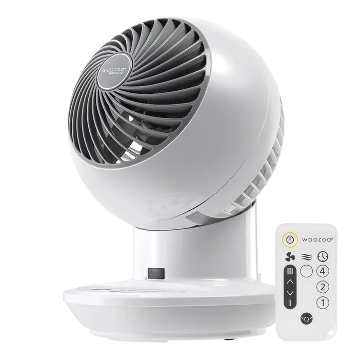 WOOZOO® Oscillating Desk Fan with Remote – Quiet 5-Speed Air Circulator