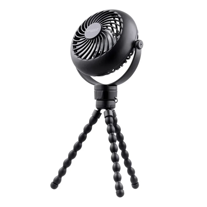 WOOZOO® Portable Fan – Cordless, Tripod, USB-C, LED, Aroma Tray