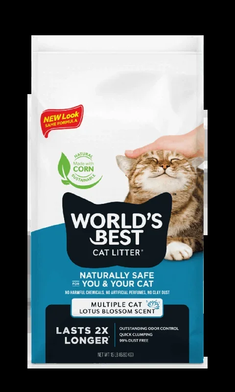 World’s Best Multiple Cat Lotus Blossom Scent Cat Litter
