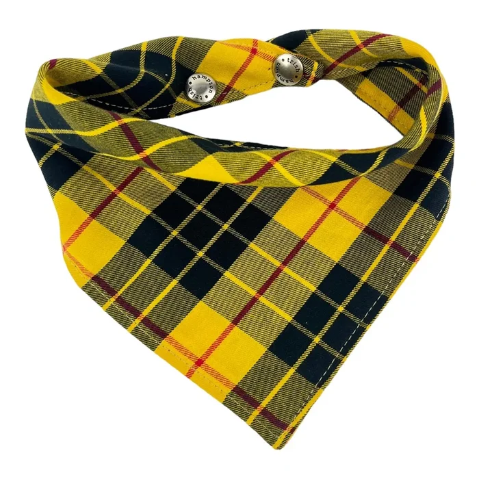 Yellow Tartan Plaid Dog Bandana – 760