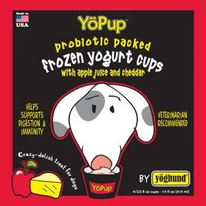 Yoghund YoPup Frozen Yogurt Cups Apple Juice/ Cheddar