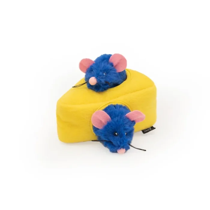 ZippyClaws Burrow-Mice ‘n Cheese Cat Toy Small