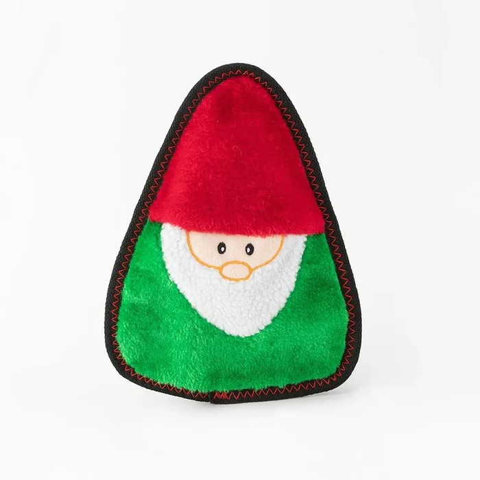 ZippyPaws Z-Stitch Holiday Gnome Plush Dog Toy