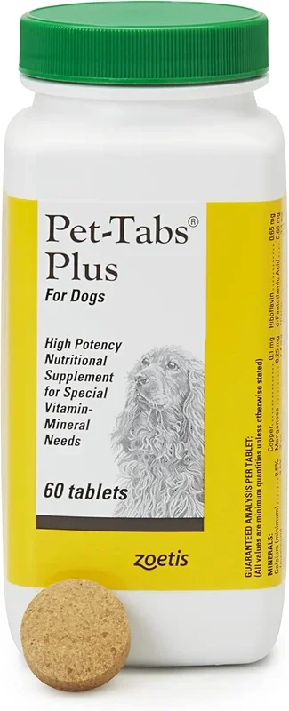 Zoetis Pet-Tabs Plus Vitamin-Mineral Supplement for Dogs 60ct